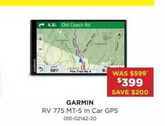 Bing Lee Garmin Rv 775 Mt-s In Car Gps offer