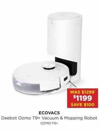 Ecovacs Deebot Ozmo T9+ Vacuum & Mopping Robot