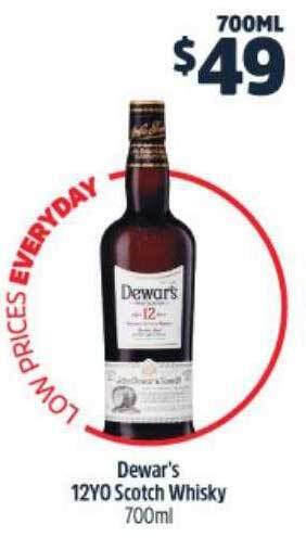 BWS Dewar's 12yo Scotch Whisky offer