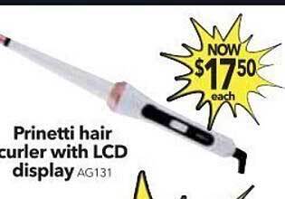 Cheap as Chips Prinetti Hair Curler With Lcd Display offer