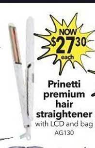 Cheap as Chips Prinetti Premium Hair Straightener offer
