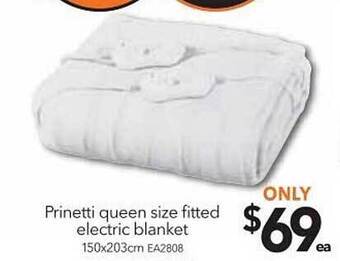 Cheap as Chips Prinetti Queen Size Fitted Electric Blanket offer
