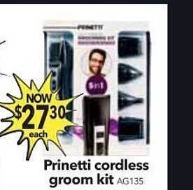 Cheap as Chips Prinetti Cordless Groom Kit offer