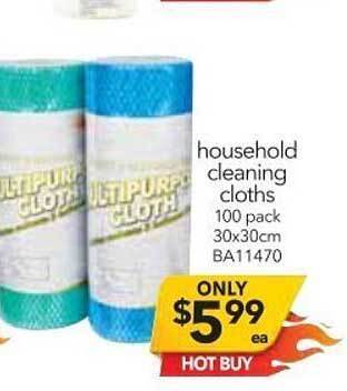 Cheap as Chips Household Cleaning Cloths offer