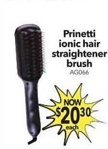 Cheap as Chips Prinetti Ionic Hair Straightener Brush offer
