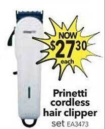 Cheap as Chips Prinetti Cordless Hair Clipper offer