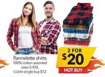 Cheap as Chips Flannelette Shirts offer