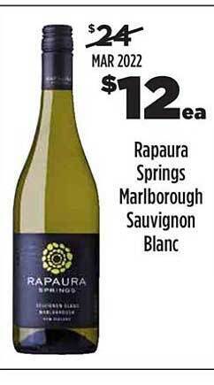 Liquorland Rapaura Springs Marlborough Sauvignon Blanc offer