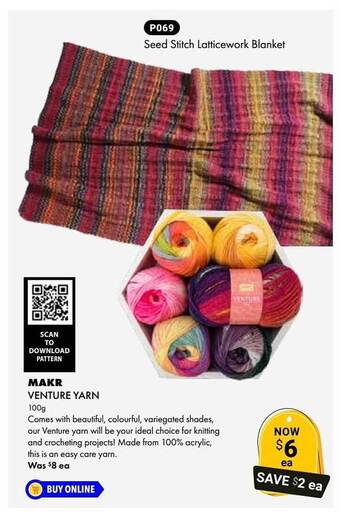 Lincraft Makr Venture Yarn offer