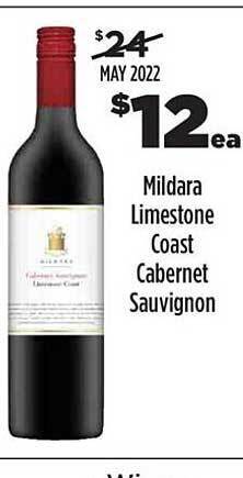 Liquorland Mildara Limestone Coast Cabernet Sauvignon offer