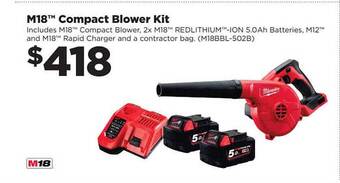 Milwaukee M18 Compact Blower Kit