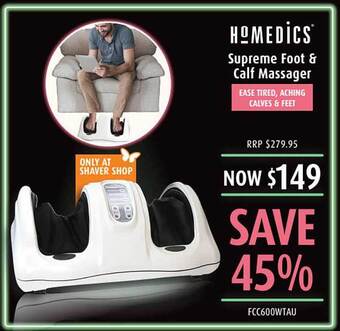 Shaver Shop Homedics Supreme Foot & Calf Massager offer
