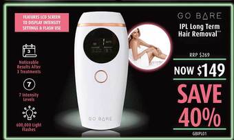 Shaver Shop Go Bare Ipl Long Term Hair Removal offer