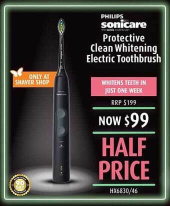 Shaver Shop Philips Sonicare Protective Clean Whitening Electric Toothbrush offer