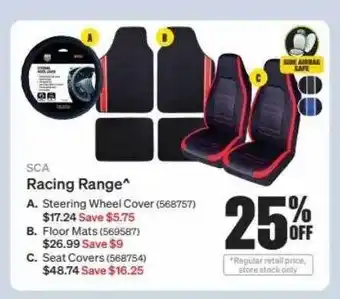 SuperCheap Auto SCA Racing Range : Steering Wheel Cover, Floor Mats Of Seat Covers offer