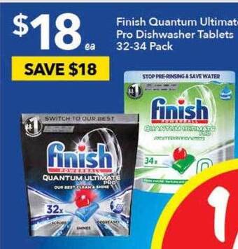 Ritchies Finish Quantum Ultimate Pro Dishwasher Tablets offer