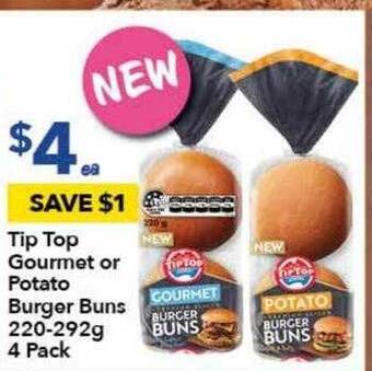Ritchies Tip Top Gourmet Or Potato Burger Buns offer