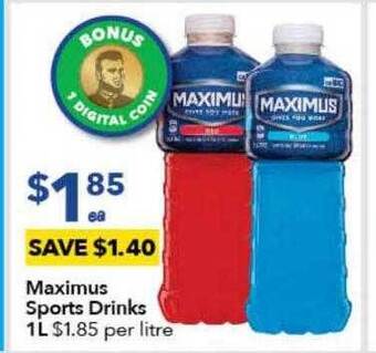 Ritchies Maximus Sports Drinks offer