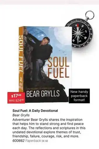 Koorong Soul Fuel: A Daily Devotional Bear Grylls Paperback offer