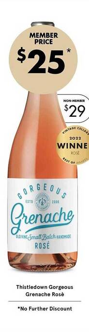Vintage Cellars Thistledown Gorgeous Grenache Rosè offer