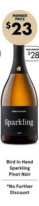 Vintage Cellars Bird In Hand Sparkling Pinot Noir offer