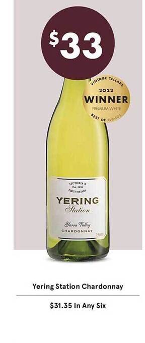 Vintage Cellars Yering Station Chardonnay offer