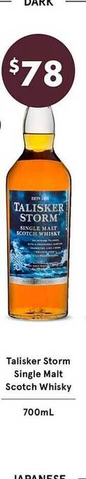 Vintage Cellars Talisker Storm Single Malt Scotch Whisky offer