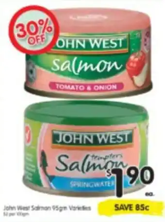 Spar John West Salmon 95g Varieties offer