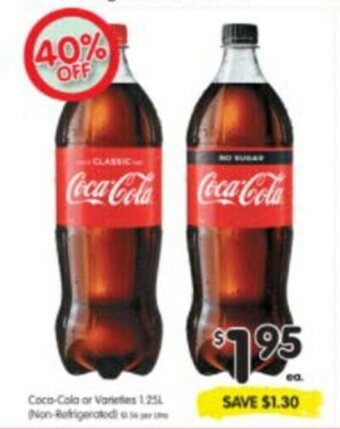 Spar Coca-Cola or Varieties 1.25L offer