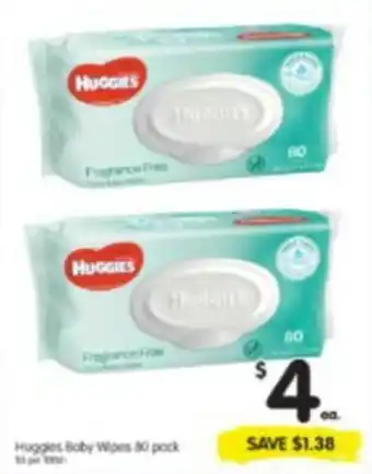 Spar Huggies Baby Wipes 80 pack offer