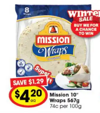 Ritchies Mission 10" Wraps 567g offer
