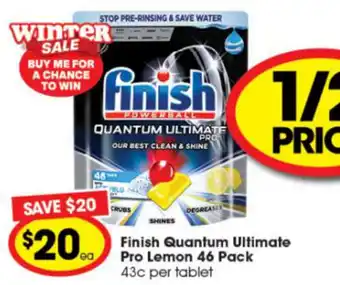 Finish Quantum Ultimate Pro Lemon 46 Pack