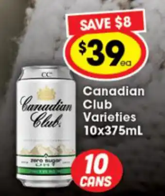 Ritchies Canadian Club Varieties 10x375mL offer