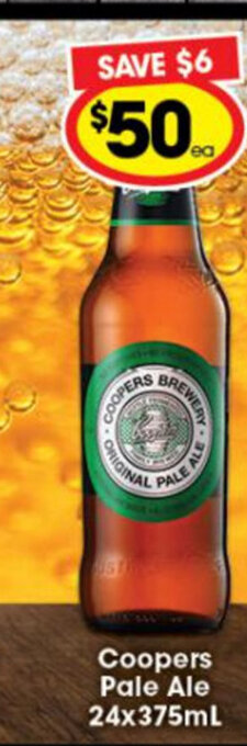 Ritchies Coopers Pale Ale 24x375mL offer