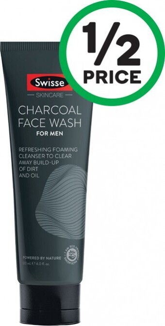 Woolworths Swisse Charcoal Face Wash For Men 120ml offer