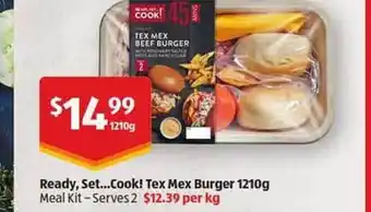 ALDI Ready, Set...cook! Tex Mex Burger 1210g offer