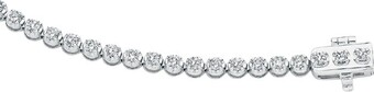 Angus & Coote 9ct White Gold Diamond Fine Tennis Bracelet offer