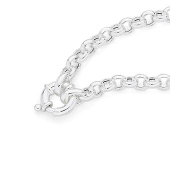 Angus & Coote Sterling Silver 19cm Belcher Bolt Ring Bracelet offer