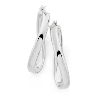 Angus & Coote Sterling Silver Oval Twist Earrings offer