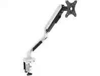 Officeworks J.Burrows Professional Single Monitor Arm with Dual USB White offer