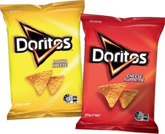 IGA Doritos Corn Chips 130-170g Selected Varieties offer