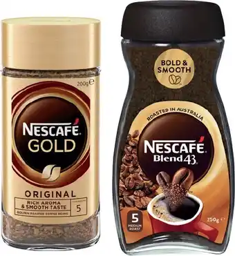 IGA Nescafé Blend 43 or Gold Instant Coffee 180-250g Selected Varieties offer