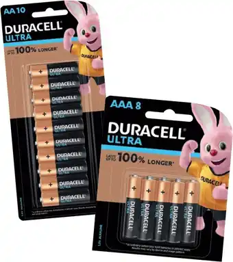 IGA Duracell Ultra AAA 8 Pack or AA 10 Pack Batteries offer