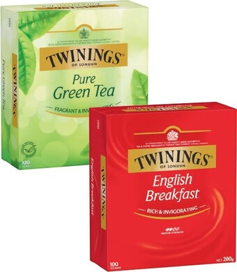 Coles Twinings Tea Bags 80 Pack-100 Pack offer