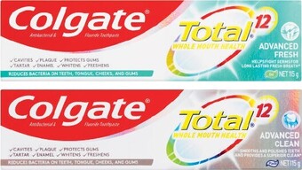 Coles Colgate Total Advanced Toothpaste 115g offer