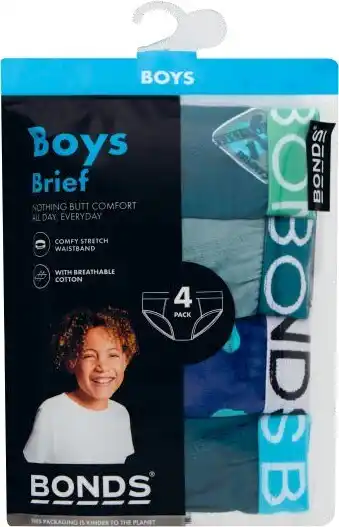 Bonds Boys Brief 4 Pack