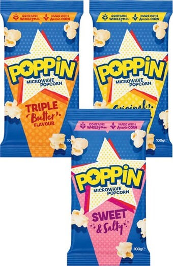 Coles Poppin Popcorn 100g offer
