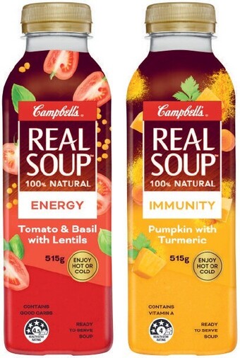 Coles Campbell’s Real Soup 515g offer