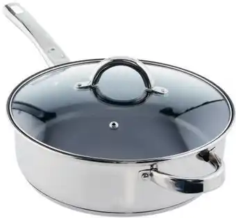 Coles 26cm Stainless Steel Saute Pan with Glass Lid or Casserole Pot with Lid offer