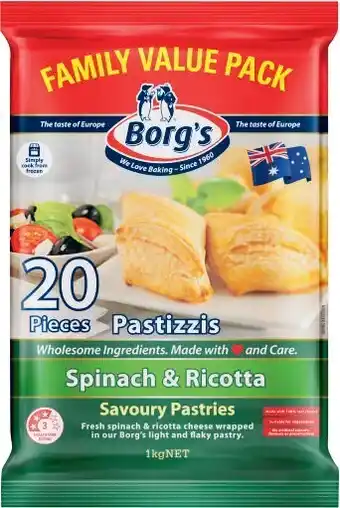Coles Borg’s Spinach Pastizzis 1kg offer